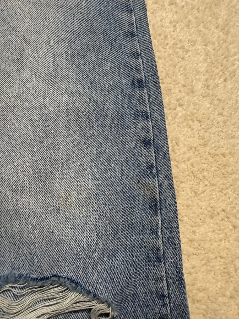 Levi's Superlow Loose Low Rise Distressed Light Wash Denim Jeans Size 32 14 - Picture 12 of 15